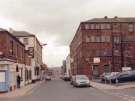 View: u12046 Arundel Street at the junction with Charles Street showing (right) Butcher Works and Brown Lane c.2002 - 2003