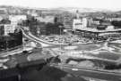 View: u12180 View from Park Square over City Centre and Netherthorpe towards (top centre) Kelvin Flats showing (left) Commercial Street and (centre right) Sheaf Market