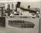 Exhibition stand, London for 'Wardonia' safety razors and blades, Thomas Ward and Sons Ltd., cutlery manufacturers, Wardonia Works