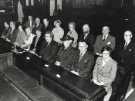 View: u12660 New Magistrates after swearing-in ceremony, [Magistrates Court, Snig Hill], 1976