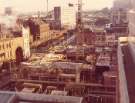 Construction of new Law Courts, Snig Hill showing (left) Whitbread Exchange Brewery, Bridge Street and Hancock and Lant Ltd., furniture dealers, Blonk Street and (top right) Hyde Park Flats Construction of new Law Courts, Snig Hill showing (left) Whitbread Exchange Brewery, Bridge Street and Hancock and Lant Ltd., furniture dealers, Blonk Street and (top right) Hyde Park Flats