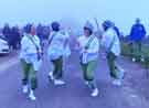 Sheffield City Morris dancing at dawn at Dungworth on May Day