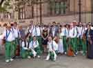 Sheffield City Morris outside Sheffield Town Hall, having danced as part of their 35th anniversary celebrations