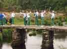Sheffield City Morris dancing at Postbridge, Dartmoor, Devon