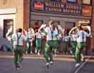 Sheffield City Morris dancing outside the Reception and Visitors Centre, William Stones Ltd., Cannon Brewery, Neepsend Lane