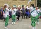 Sheffield City Morris performing their dance 'Sloe Gin' at their annual Derbyshire weekend in Bakewell