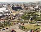 Park Square roundabout showing (left) the construction of Ponds Forge Sports and Leisure Centre and (top right) Sheaf Market Park Square roundabout showing (left) the construction of Ponds Forge Sports and Leisure Centre and (top right) Sheaf Market