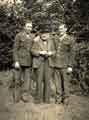 Stanley Portass of the Portass Lathe and Machine Tool Co. pictured with servicemen at Norton Grange, Bunting Nook
