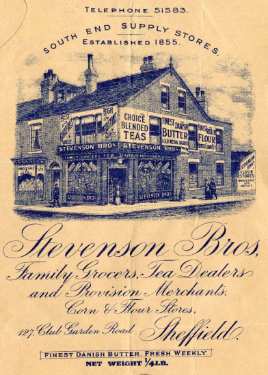 Stevenson Bros., grocers, tea merchants and provision merchants, corn and flour stores, Nos. 125 - 127 Club Garden Road Stevenson Bros., grocers, tea merchants and provision merchants, corn and flour stores, Nos. 125 - 127 Club Garden Road