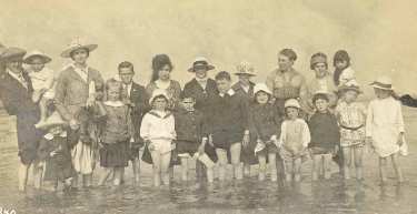 Unidentified group of bathers