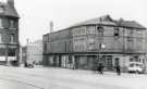 Grand Public House and Grand Picture Palace, West Bar, at junction of Spring Street and Coulston Street. Formerly the Grand Theatre of Varieties, also known as Bijou and New Star, c.1935