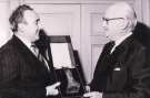Paul Archer (left) one time manager of the Odeon and Gaumont Cinemas