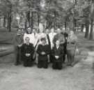 Visit of Archbishop of Nottingham and British military officers to probably Norton prisoner of war camp 174, Cuckney, near Mansfield, Nottinghamshire