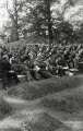 German prisoners of war and British military officers, probably Norton prisoner of war camp 174, Cuckney, near Mansfield, Nottinghamshire