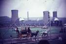 View: w02254 Horse drawn carriage, Owlerton Stadium showing (back) Neepsend Power Station