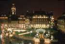 Peace Gardens at night showing (back) Town Hall and (right) Town Hall Extension (also known as the Egg Box) Peace Gardens at night showing (back) Town Hall and (right) Town Hall Extension (also known as the Egg Box)
