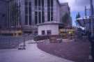 Construction of Castle Square and the Supertram stop following the filling in of the Hole in the Road showing (top left) House of Fraser, department store Construction of Castle Square and the Supertram stop following the filling in of the Hole in the Road showing (top left) House of Fraser, department store