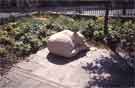 Barker's Pool Gardens (latterly Balm Green Gardens) showing stone sculptures of a cat by the artist Vega Bermejo