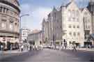Leopold Street from Pinstone Street showing (right) Fargate and Orchard Square Shopping Centre Leopold Street from Pinstone Street showing (right) Fargate and Orchard Square Shopping Centre