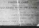 Visitors card to Ecclesall Bierlow Union Workhouse (latterly Nether Edge Hospital)