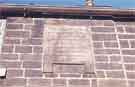 Carved stonework inscription above the door, Parson Cross School and schoolhouse, No.121 Halifax Road