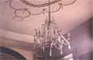 Chandelier in the sitting room at The Oakes, Oakes Park, Norton Lane, Norton