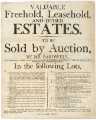 Bill announcing the sale by auction of freehold and leasehold property at Jericho