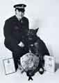 South Yorkshire Police: Police Constable Alan Loomes and 'Shep', winner of the Police Problem Competition at the National Police Dog Trials at London in September 1978