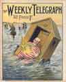 Sheffield Weekly Telegraph poster: Time and tide. Time flies with the Telegraph - but watch the tide, [1901]