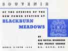 Title page of souvenir brochure of the opening of the New Power Station at Blackburn Meadows