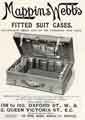 View: y13984 Advertisement for fitted suit cases, Mappin and Webb Ltd., silversmiths, Royal Works, Norfolk Street