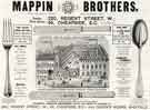 View: y13989 Advertisement for Mappin Brothers, Queen's Plate and Cutlery Works, corner of Pond Street and Bakers Hill