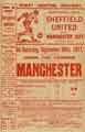 Great Central Railway: poster advertising special fast excursion to Sheffield United v Manchester City