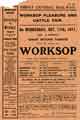 Great Central Railway: poster advertising Worksop Pleasure and Cattle Fair Great Central Railway: poster advertising Worksop Pleasure and Cattle Fair