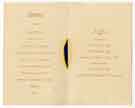 Menu card for a dinner for the visit to Sheffield of the King of Sweden and Norway to inspect the Cyclops Works of Charles Cammell and Co. Ltd., Savile Street, Attercliffe