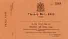 Ticket of admission and tram pass for the Victory Ball at Sheffield Town Hall