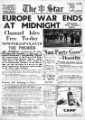 The Star: Europe War Ends at midnight (VE-Day edition)