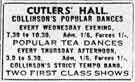 Cutlers Hall - Collinson's popular dances, etc