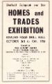 Advertisement for Sheffield Telegraph and Star's Homes and Trades Exhibition, Edmund Road Drill Hall, October 3rd - 13th October 1956