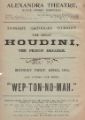 Advertisement for the Great Houdini, The Prison Breaker, Alexandra Theatre, Blonk Street