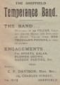 Advertisement for the Sheffield Temperance Band