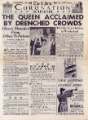 The Star Coronation Souvenir - The Queen Acclaimed by Drenched Crowds [Queen Elizabeth II]