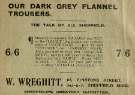Advertisement for W. Wreghitt, outfitters, No. 68 Pinstone Street and Nos. 203 - 207 Sheffield Moor Advertisement for W. Wreghitt, outfitters, No. 68 Pinstone Street and Nos. 203 - 207 Sheffield Moor