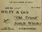Advertisement for Wiley and Co., wine and spirit merchants, Nos. [23 -25] Haymarket
