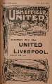 Cover of programme for forthcoming match, Sheffield United  FC v. Liverpool FC, Saturday, 21st November 1914