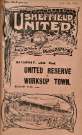 Cover of programme for forthcoming match, Sheffield United Reserve FC v. Worksop Town FC, Saturday, 2nd January 1915