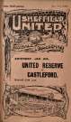 Cover of programme for forthcoming match, Sheffield United Reserve FC v. Castleford FC, Saturday, 9th January [1915]