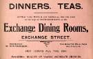Advertisement for Exchange Dining Rooms, Exchange Street