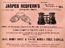 Advertisement for Jasper Redfern, photographic studios, Nos. 55 - 57 Surrey Street  and Nos.104 - 106 Norfolk Street
