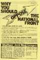 Why you should oppose the National Front, by the Sheffield Anti-Nazi League, 1970s (front)